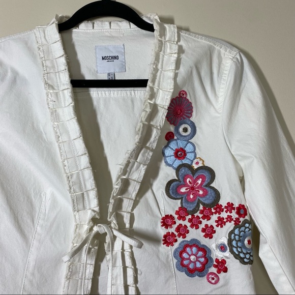 Moschino Jean Floral Embroidery Boho Jacket - Picture 3 of 11